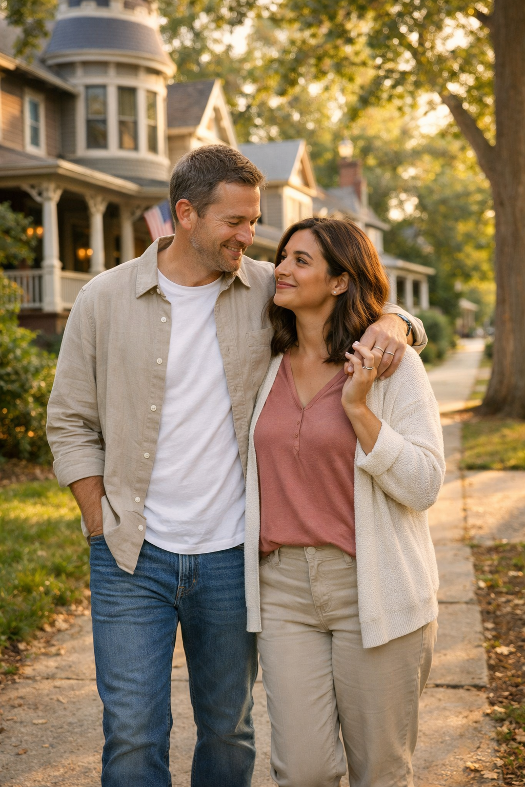 image of a couple with beautiful hair free skin walking through Plainfield, NJ